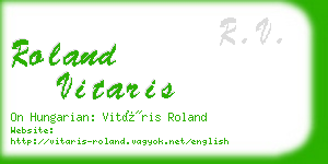 roland vitaris business card